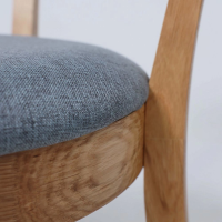 Стул БАРИ, серая рогожка/светлый дуб купить в Минске